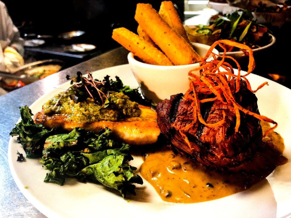 Feast Weekend Special Bison Tenderloin with Hawaiian Swordfish