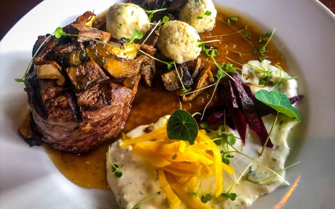 Bison Tenderloin With Matzo Balls And Chapillon Siendra