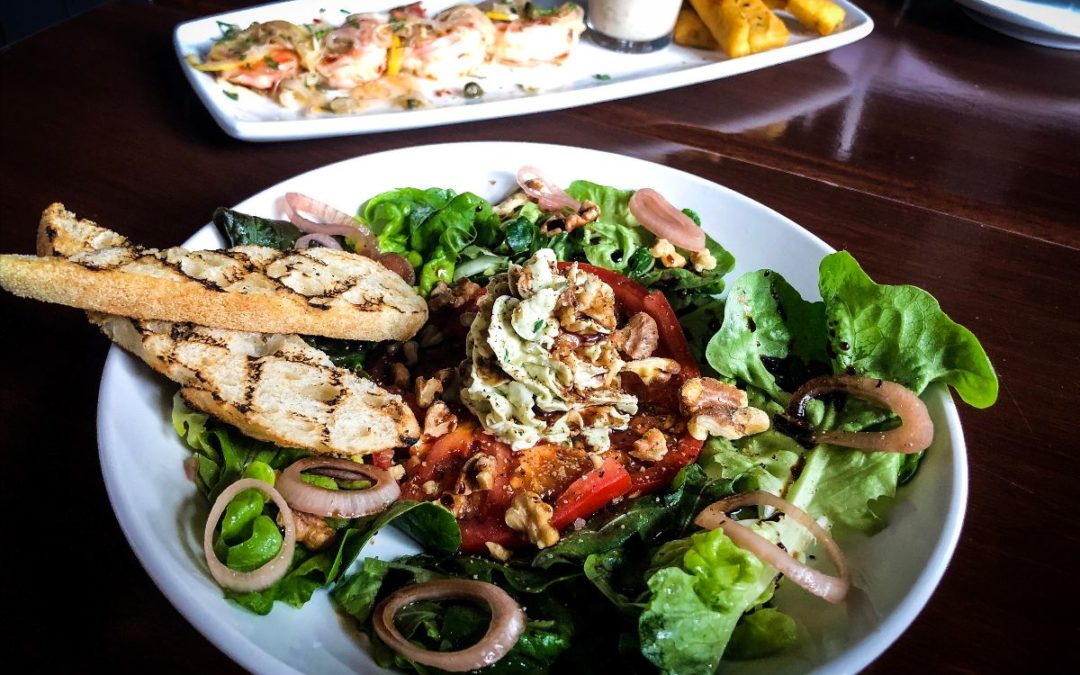 Feast Weekend Special – Heirloom Tomato, Gorgonzola Mousse, Black Slate