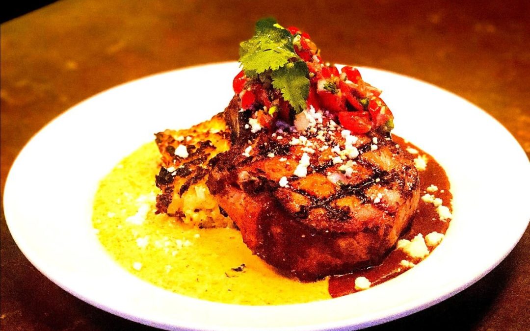 Feast Weekend Special – Smoked Montana Pork Chop, Hatch Chili Cream