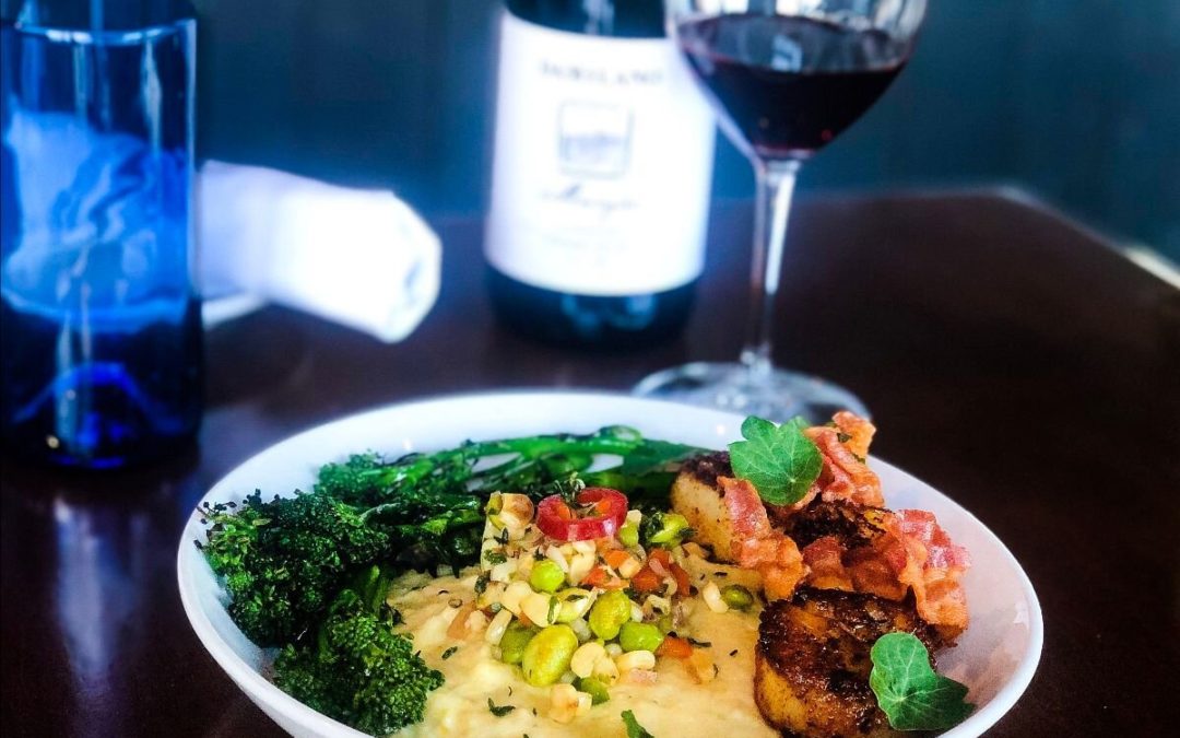 Feast Weekend Special – Blackened Scallops with Damilano Nebbiolo