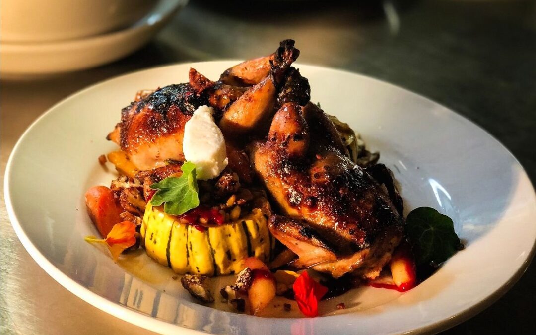 Feast Weekend Special – Roasted Quail with Fennel Sausage and Cornbread Stuffing