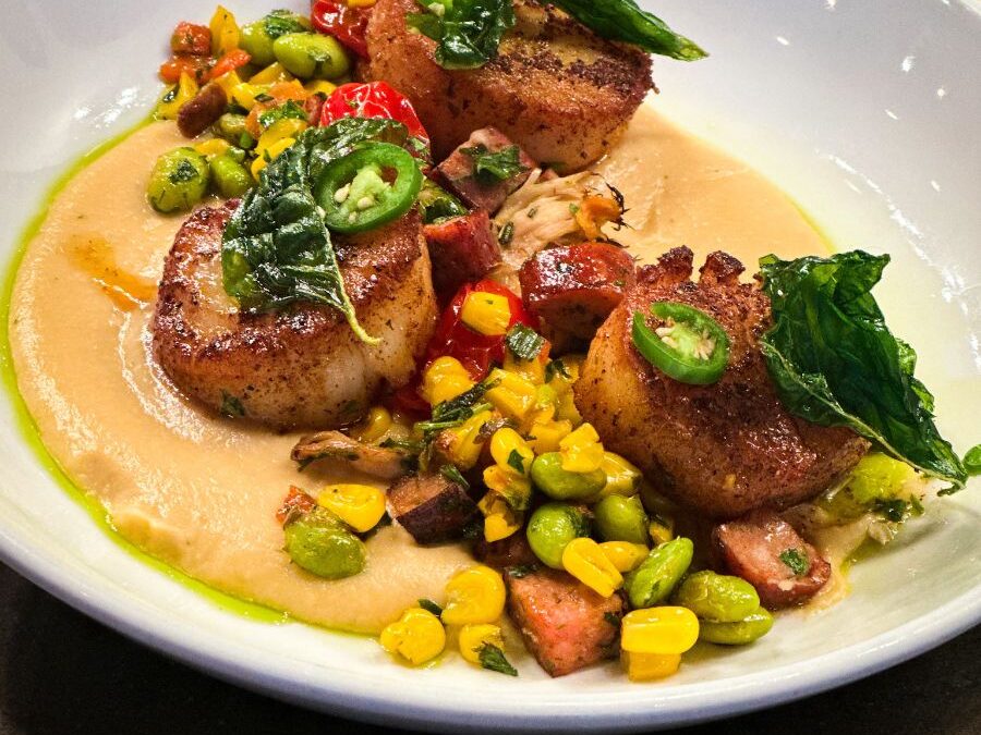 Feast Weekend Special – Cajun spiced Scallops