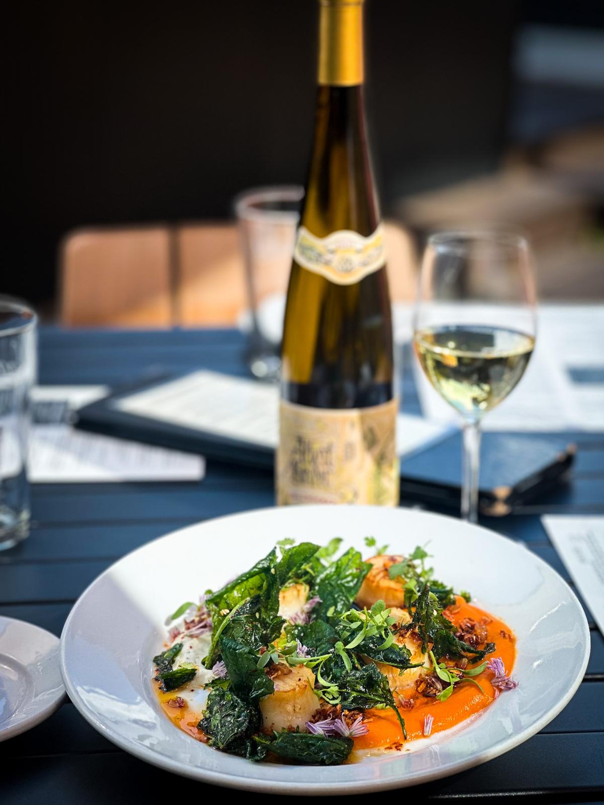 Scallops and Sweet Potato - Edelzwicker Reserve