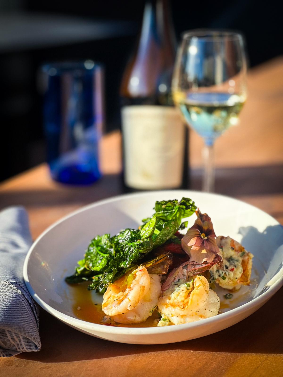 Grilled Shrimp - Ken Wright Chardonnay