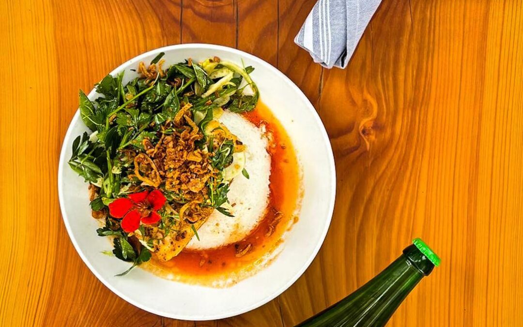 Feast Weekend Special – Seared Swordfish in Chili Tomato Lobster Broth