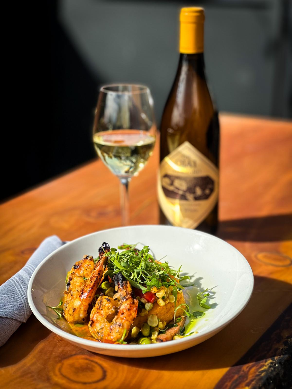 Grilled Shrimp - Ojai Chardonnay