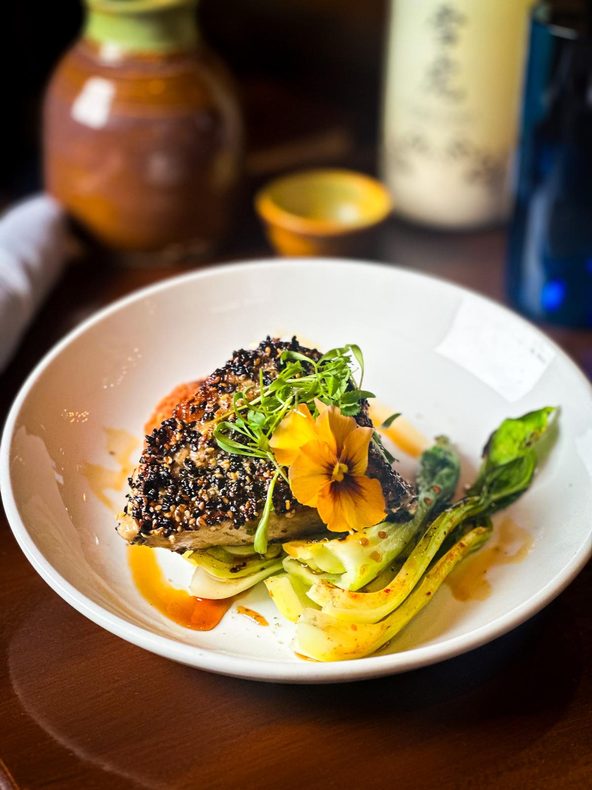 Shio-Koji Seared Ahi Tuna - Snow Tiger Sake